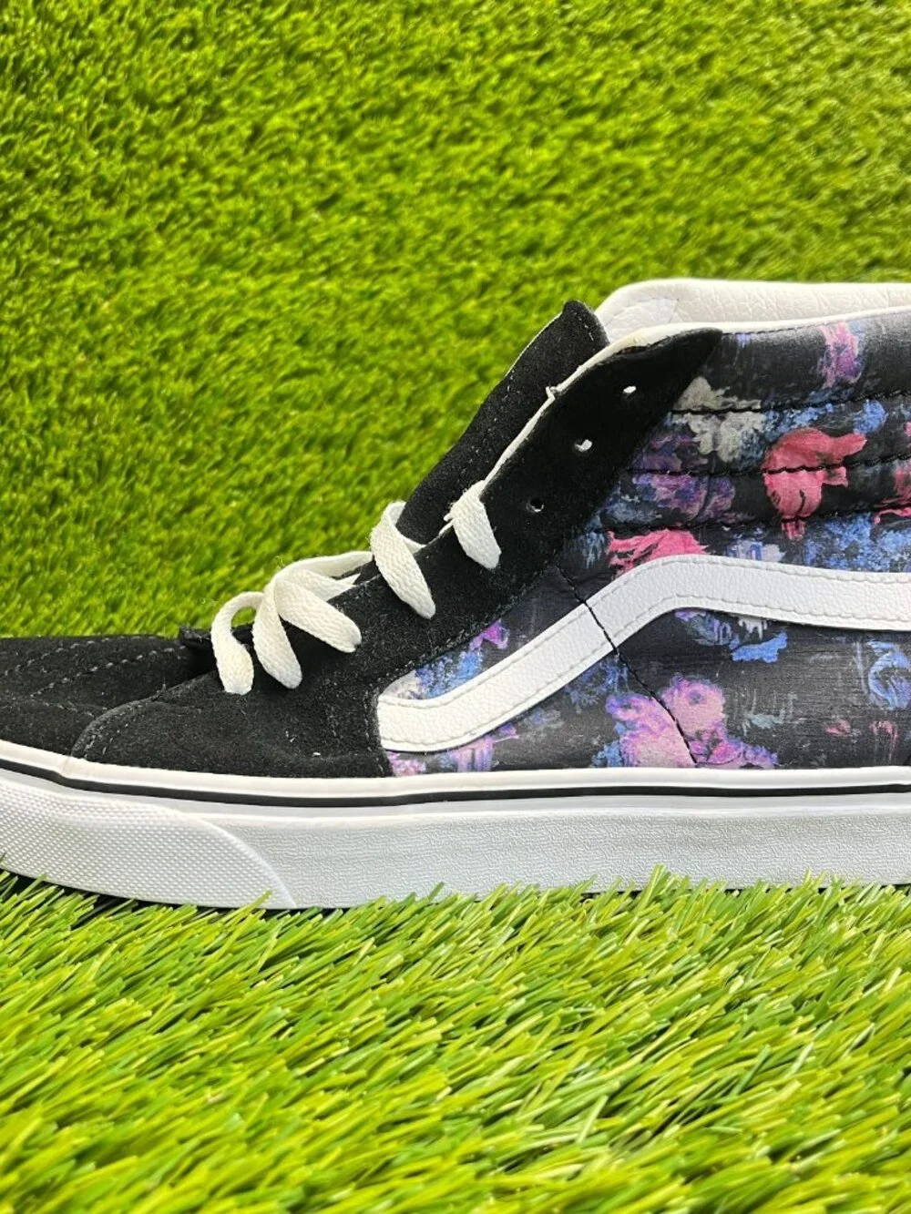 Vans Sk8-Hi Mens Size 8 Black White Athletic Skateboarding Shoes Sneakers - Picture 4 of 11